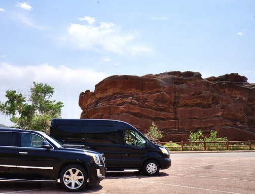 Red Rocks weddings cars