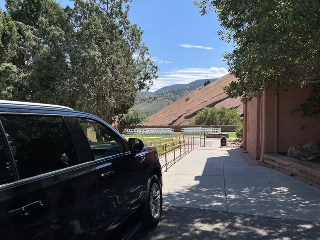 Red Rocks wedding limo