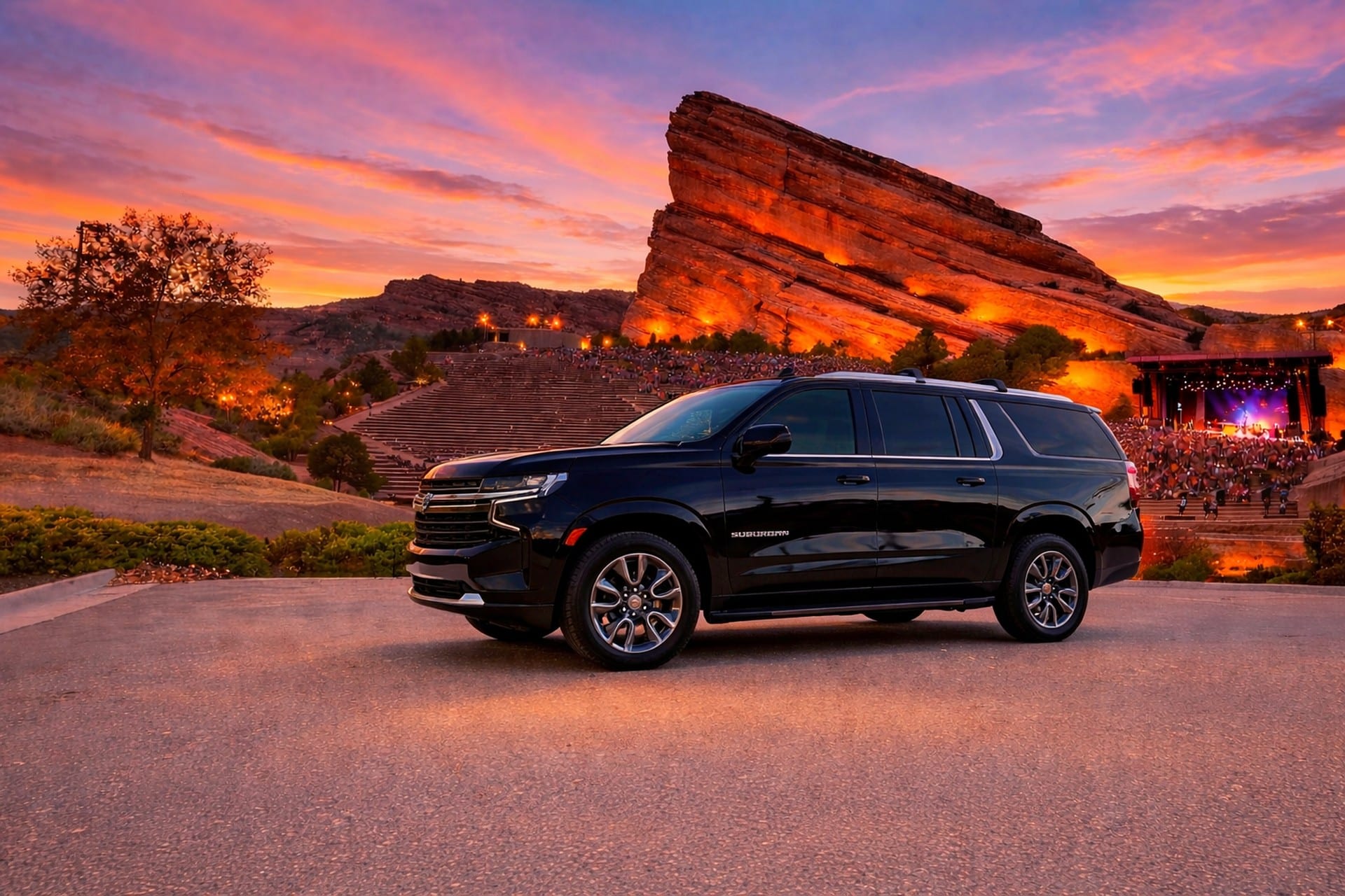 Roundtrip car service from Denver to Red Rocks