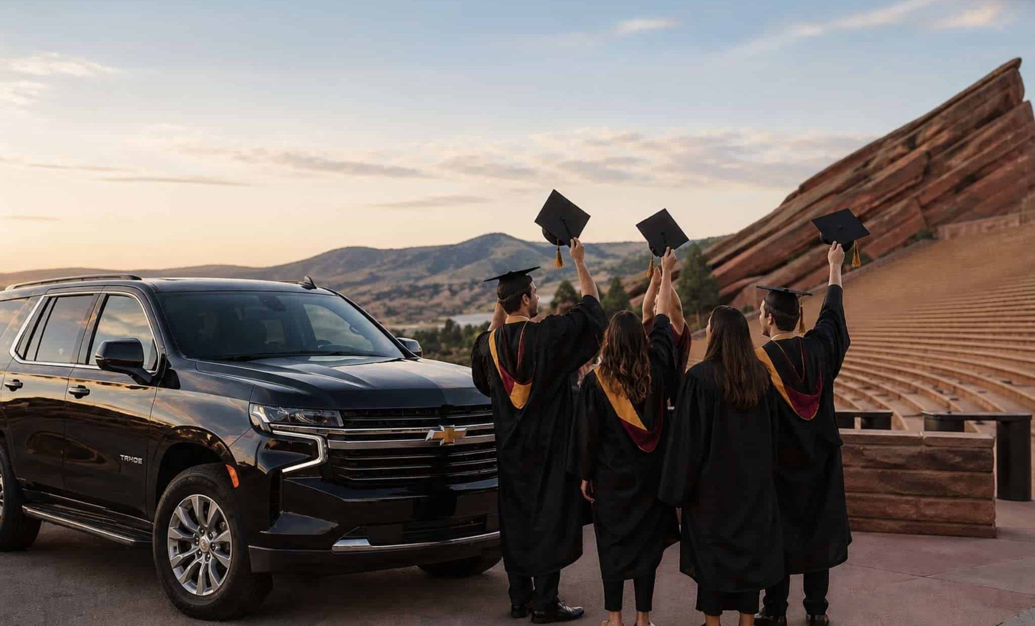 Private shuttle to red rocks graduation
