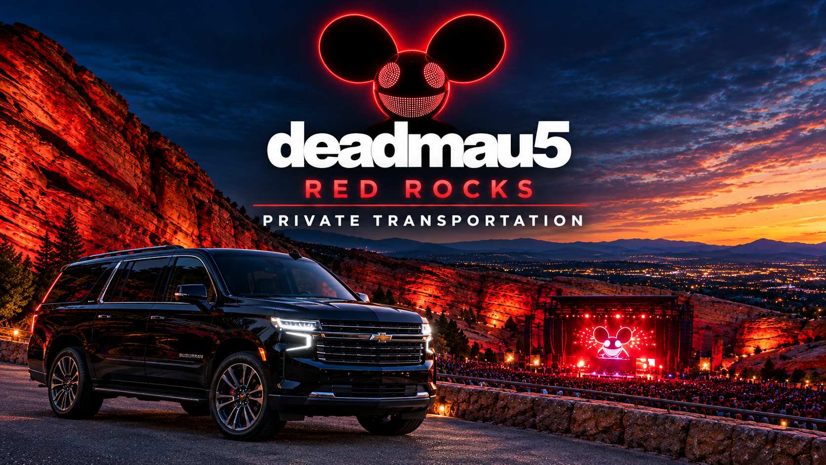 deadmau5 Red Rocks private transportation